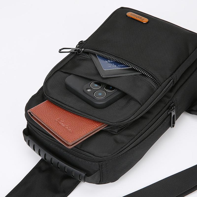 Torba Crossbody Męska o Dużej Pojemności na Dojazdy Torba na Klatkę Piersiową