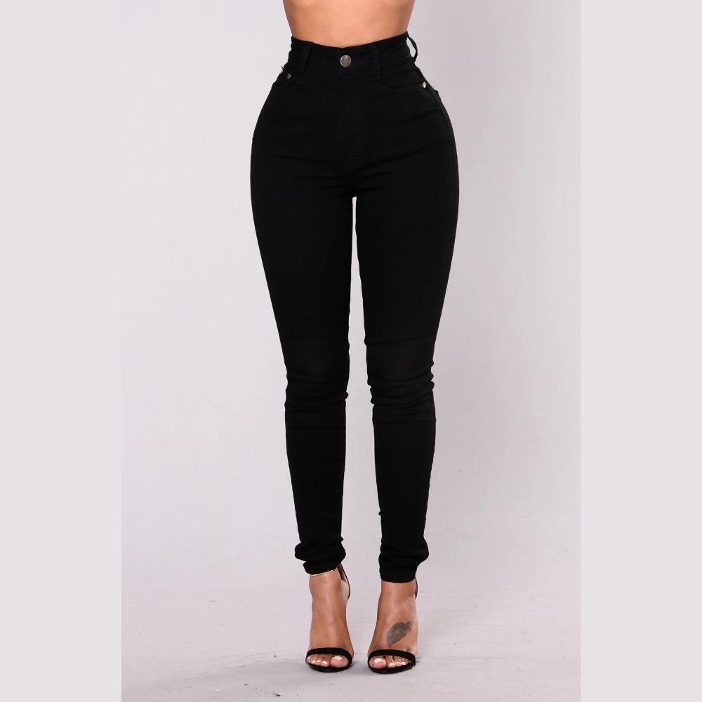 GMXIA Ultra High Waist Stretch Hip Lifting Denim Calf Pants