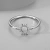 Kinitial 2025 New Simple Sun Imprint Hope Ring Ring Exquisite Stainless Steel Sweet and Cute Lady Faith Jewelry Christmas Gift