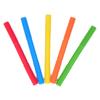 5Pcs Baby Teething Tubes Toy Silicone Bite Resistant 5 Colors Baby Chew Straw for Infants Toddler
