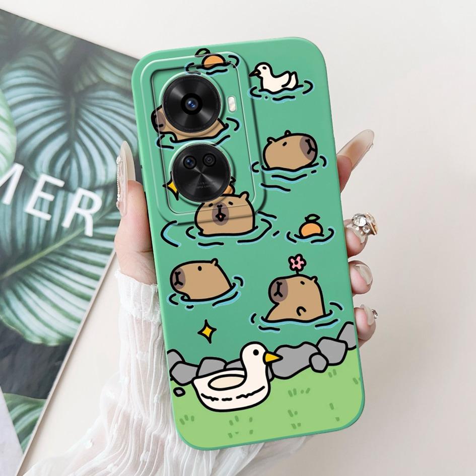 Für Huawei Nova 11 SE Hülle Süßer Hase Kaktus Cartoon Weiches Flüssigsilikon Stoßfeste Abdeckung Für Huawei Nova 12 SE BNE-LX1 Capa