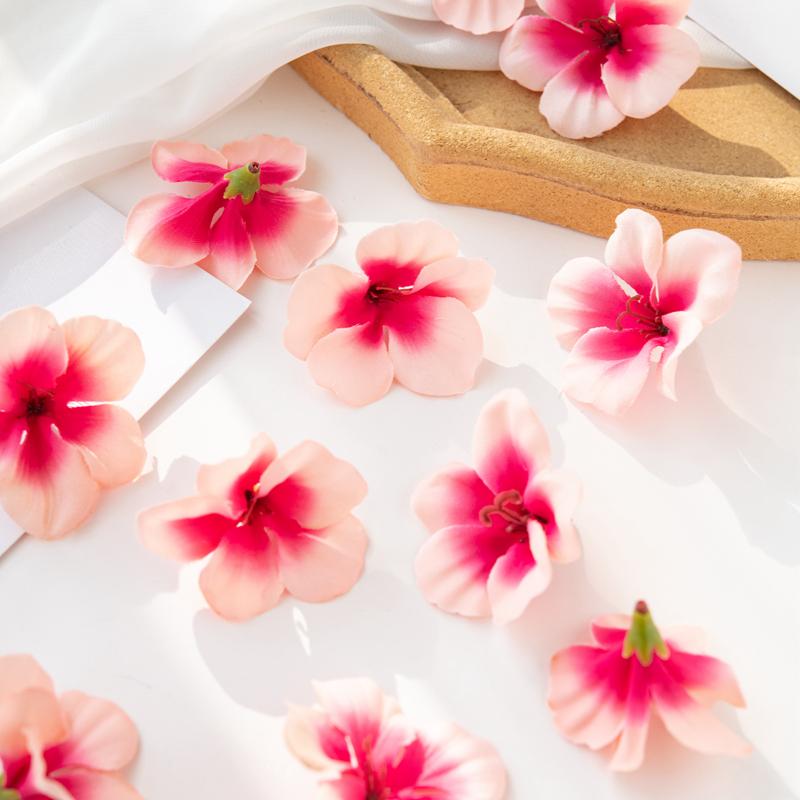 30/50Pcs Multicolor Artificial Flowers Diy Scrapbooks Box Festival Wreath Craft Party Home Wedding Decorations Fake Silk Cherry