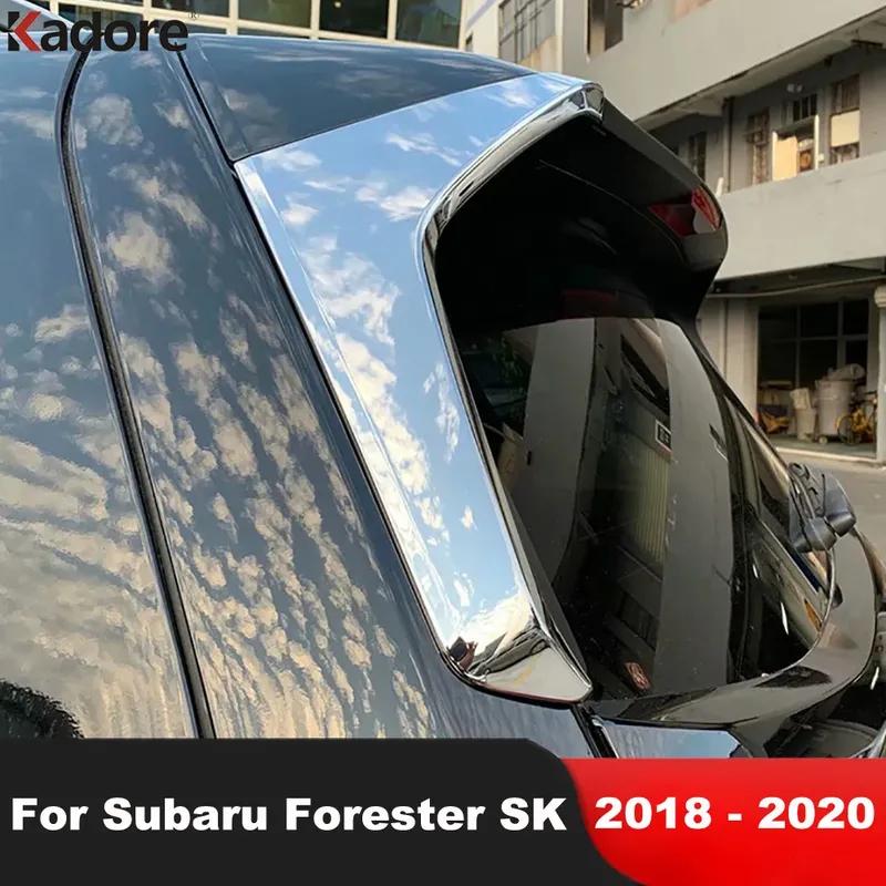 Rear Window Cover Trim For Subaru Forester SK 2018   Chrome Car Side Wing Splitter Frame Trims Exterior Accessories