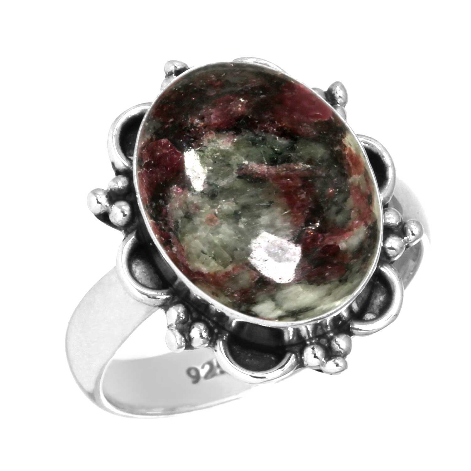 

Кольцо из стерлингового серебра 925 пробы Женское с драгоценным камнем Ручная работа Ювелирное изделие Подарок на день рождения Сумасшедший кружевной агат Далматин Дендрит Опал Эвдиалит Говлит К2 Яшма Коктейльное 9