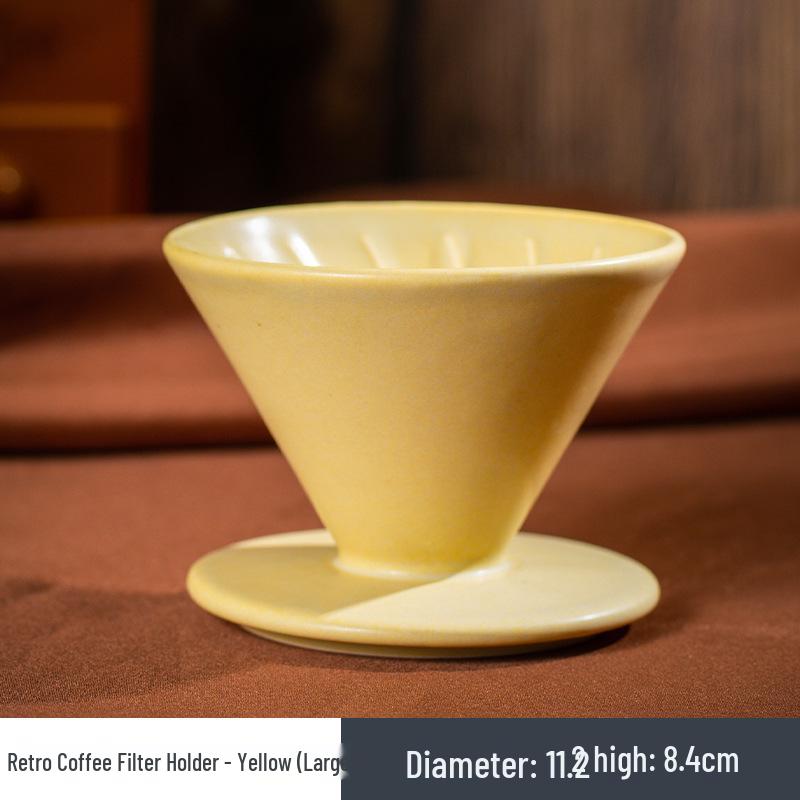 Ceramic Pour-over Coffee Filter Holder Set - American Style Drip Coffee Maker Funnel Tools