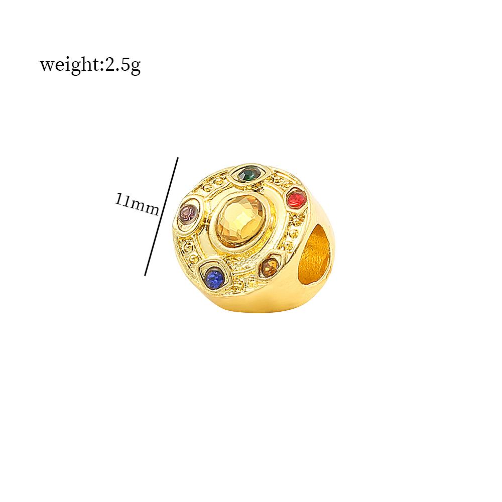 Bracciale con Charms per Figure di Film Perline Ciondolo Fai da Te Avengers Iron Man Spiderman Charms per Realizzazione Manuale Gioielli Accessori