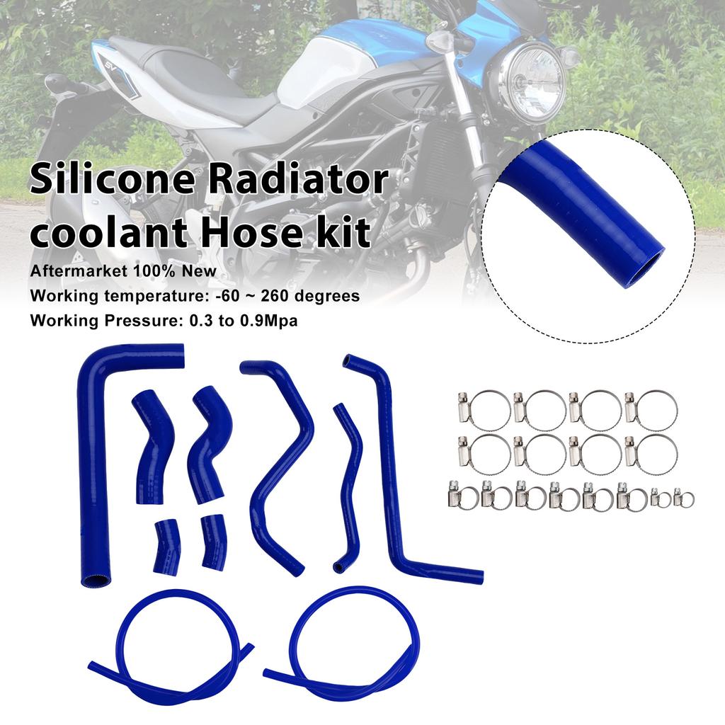 Silicone Radiator coolant Hose Fit For Suzuki SV 650 SV650 2016-2025 Blue