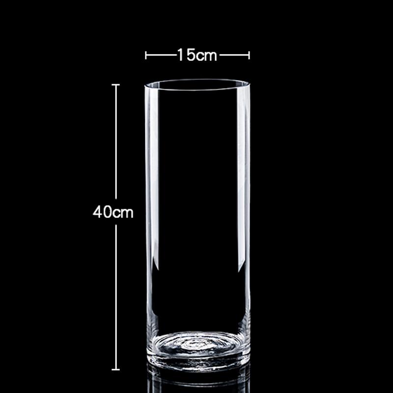 Bardzo Duży Przezroczysty Szklany Wazon do Salonu lub na Stół Jadalny - Idealny do Bambusa, Suszonych Kwiatów i Aranżacji Wodnych