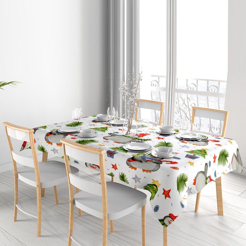 Vibrant Christmas Tablecloth Holiday Decor for Dining Room or Kitchen Various Patterns Available