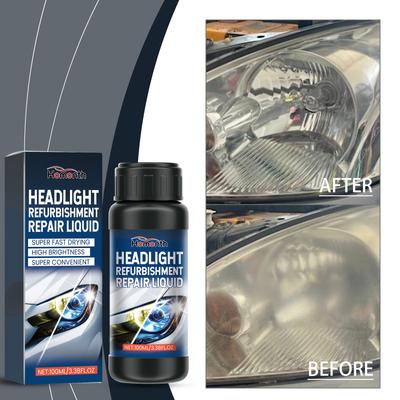 HOMONTH Car Headlight Restoration Polishing Kits Headlamp Scratch Remover Repair Cleaning Paste Remove Oxidation Headlight Polish Liquid