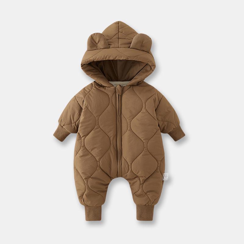 Class A Baby Autumn & Winter Quilted Jumpsuit - Warm Cotton-Padded Newborn Crawling Suit