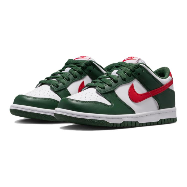 Nike Dunk Low GS Fir/White/University Red Kids Sneakers Green IO7453-323