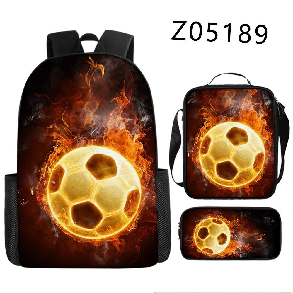 Football Backpack Student School Bag Painted Printing Anti-splashing