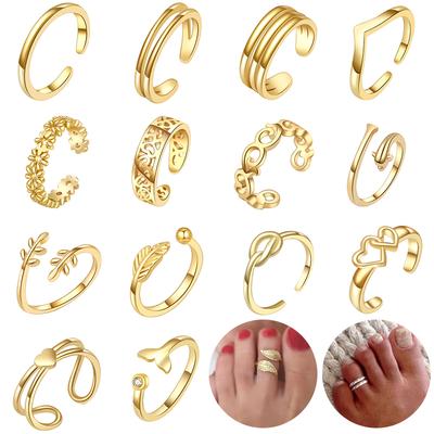 1 PIÈCE Bague d'orteil réglable pour femmes filles Anneau ouvert à queue Bandes Bijoux de pied Hawaïens