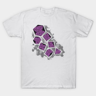 T Shirt damski Dungeons And Dragons zestaw kości rpg fioletowy nadruk w stylu harajuku Kawaii Tshirt letnia koszulka damska z krótkim rękawem Top Tee