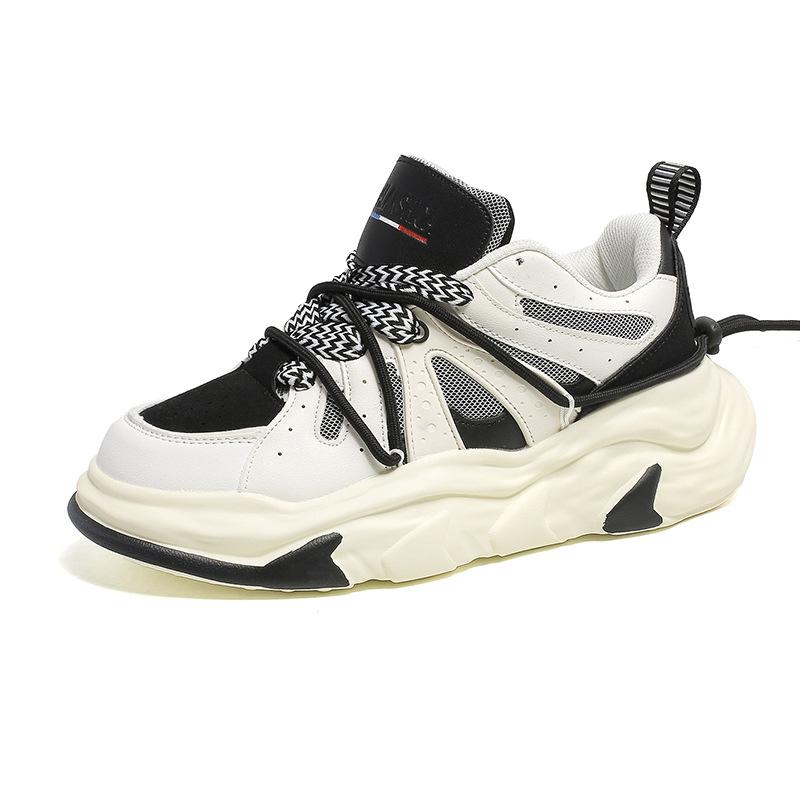 

Couple fashion trend heightening shoes Hong Kong style low-top lace-up platform shoes four seasons student travel casual shoes 2025 36