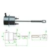 LOOPOI Universal Turbo Actuator TB28 GT25 T25 T28 Internal Waist Gate, OEM:0.25bar-1.1bar