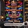 Personalized Wall Tapestry,Demon Slayer Custom Printed Name, Fabric Wall Art For Indoor Room Backdrop
