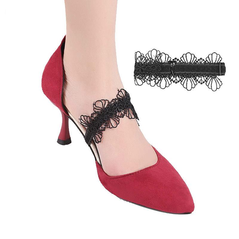 Lace Shoe Cover Invisible Anti Heel Strap for High Heels Secure Fit Comfortable No Slip Design
