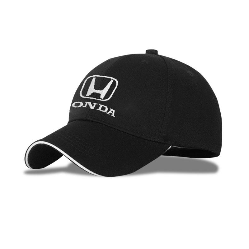 Fashion Men Women Car Decoration Baseball Cap Car Logo Sun Hat For Honda Fit Mugen Insight Type S R VTEC DOHC Modulo Vezel Legend RR Si