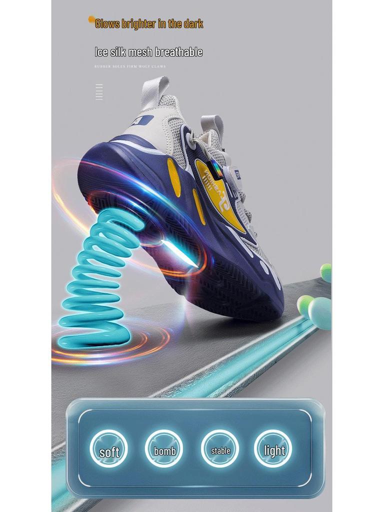 Neue atmungsaktive Jungen-Laufschuhe für den grenzüberschreitenden Gebrauch, leicht, rutschfest, lässig - Koreanischer Stil Mode