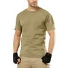 Men's Summer Color Button Zipper Pocket Round Neck Loose Short Sleeve Top