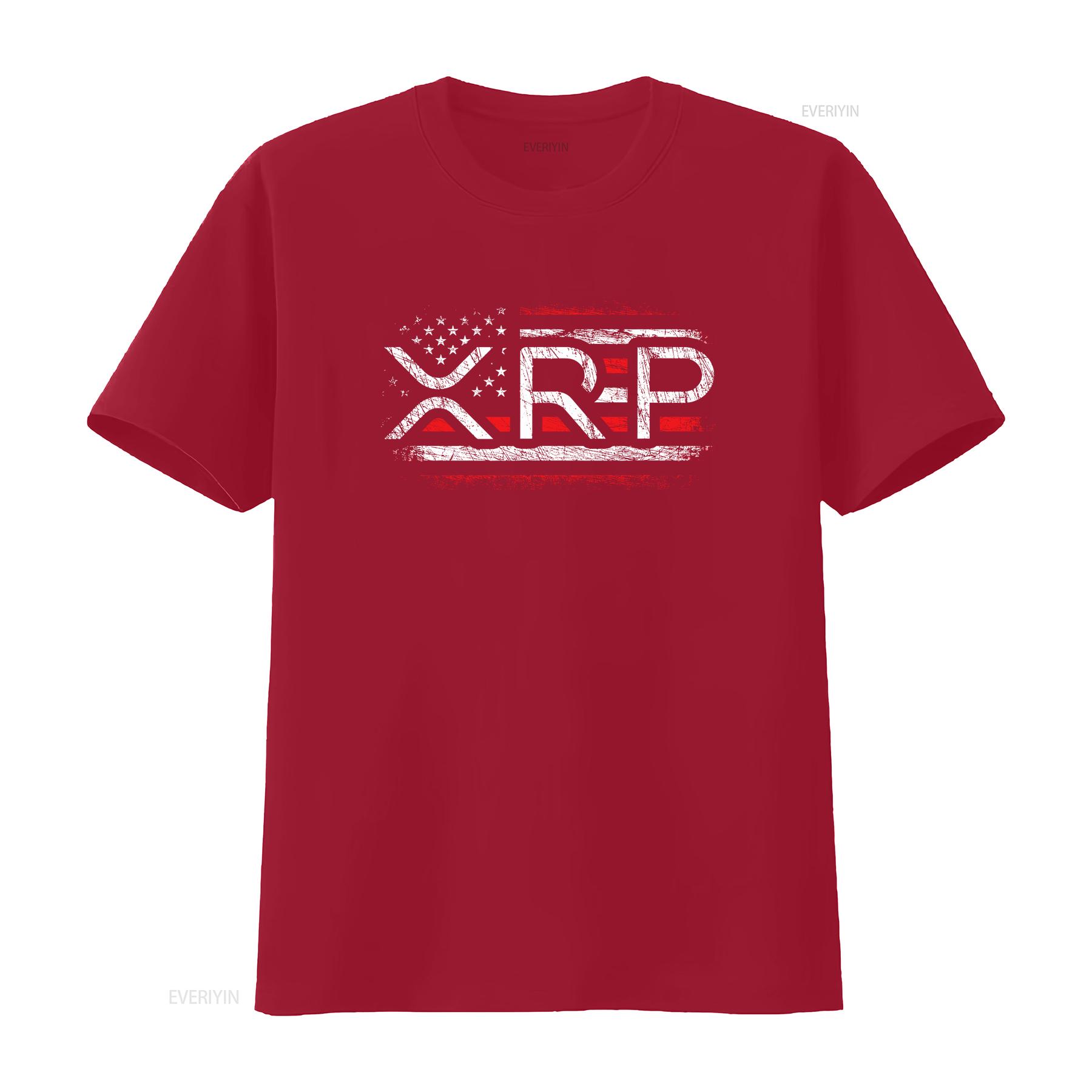 Crypto Currency XRP Cryptocurrency American Flag T ShirtMen and women can wear black shirts gifts Age M L XL 2XL 3XL 323XL S