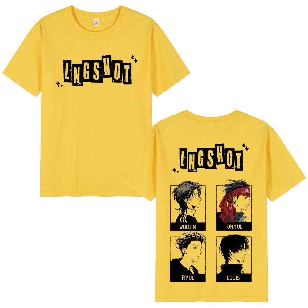 Korean Kpop Lngshot Tshirt Unisex Women Clothing Fashion Hiphop Y2K Short Sleeve Tshirts Cotton Oversized Casual Top Streetwear