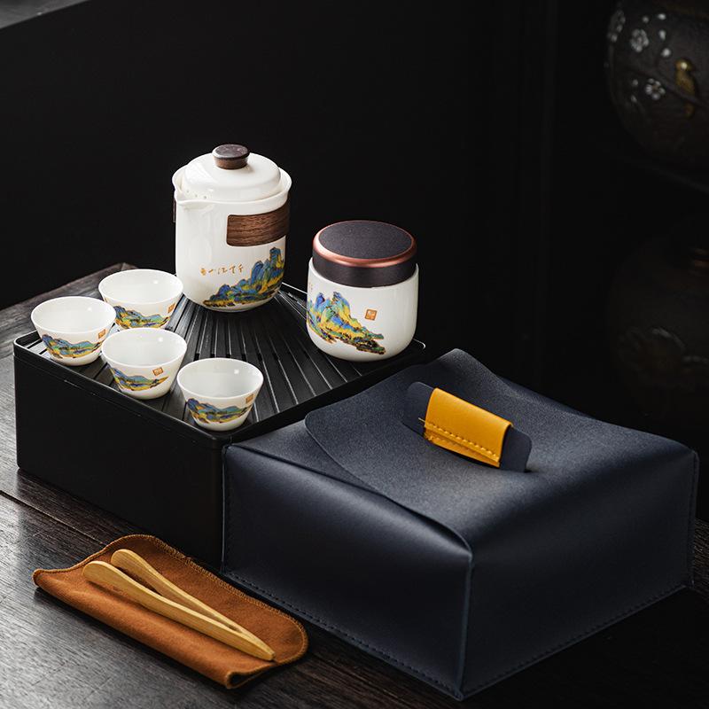High-end Tea Set, Rough Pottery Pot Travel Outdoor Kung Fu Tea Set
