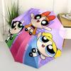 Powerpuff Girls Automatic Folding Windproof Umbrella with Sturdy Iron Frame, Portable Compact Travel Umbrella All-Season Use Parties 0807066