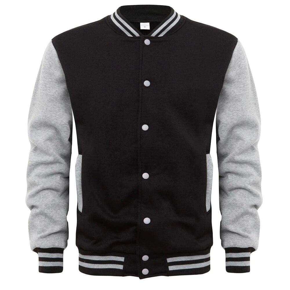 

Новая весенняя мужская бейсбольная куртка, толстовка большого размера, однобортный свободный повседневный кардиган с воротником-стойкой S