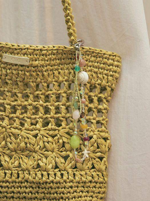 Ouel TROPICAL STONE KEY RING_GREEN