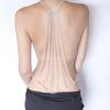 Alluring Pearls And Gold Alloy Body Chain Necklace Designed For Women Seeking To Stand Out At Social Gatherings
