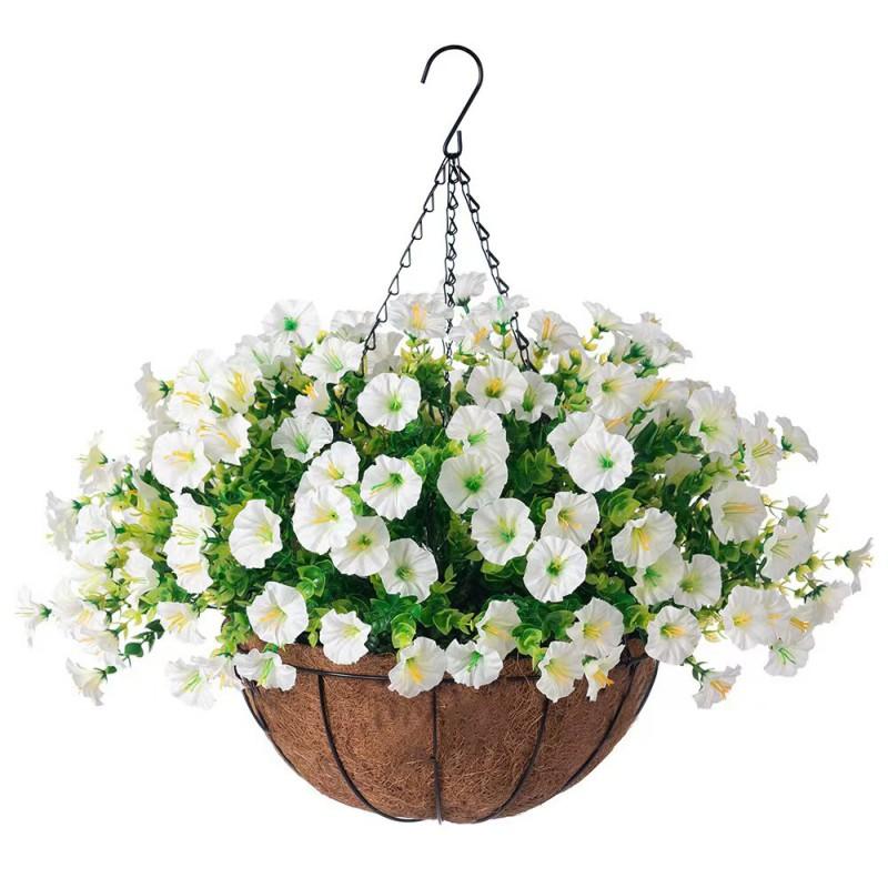 Artificial Morning Glory Hanging Basket Decor Home Hotel Wedding Party Outdoor Garden Decoration