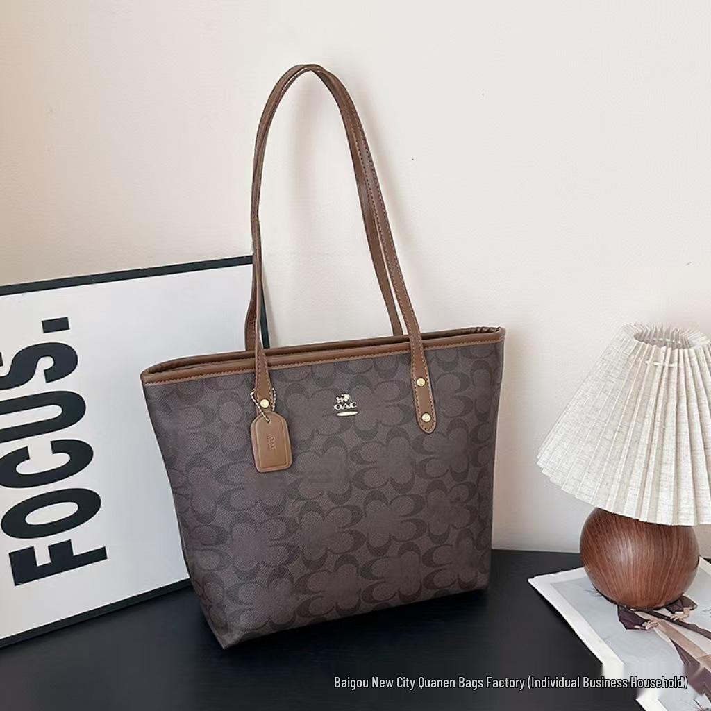 Stylish Printed Handbag: Versatile Large Bag for Women, European & American Popular Crossbody Shoulder Bag