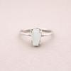 Moonstone Coffin Ring In 925 Sterling Silver, Prong Set Gemstone Ring for Women, Gothic Boho Handmade Jewelry
