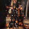 Women's Casual Printed 3/4 Sleeve Button Down Top and Wide Leg Pants 2 Piece Set