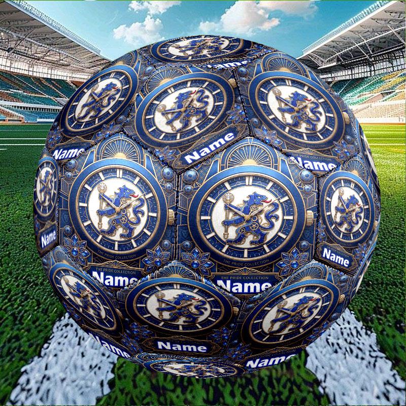 Custom Name Personalized Chelsea Football Club Print Size 5 Soccer Ball Training & Match Football, for Team, Kicking, Gift for Football Enthusiasts