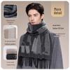 JIUMU Men's Pure Wool Scarf for Autumn/Winter