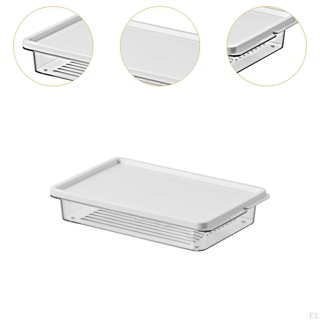 Food Container with Lid for Refrigerator, Organizer Lunch And Products