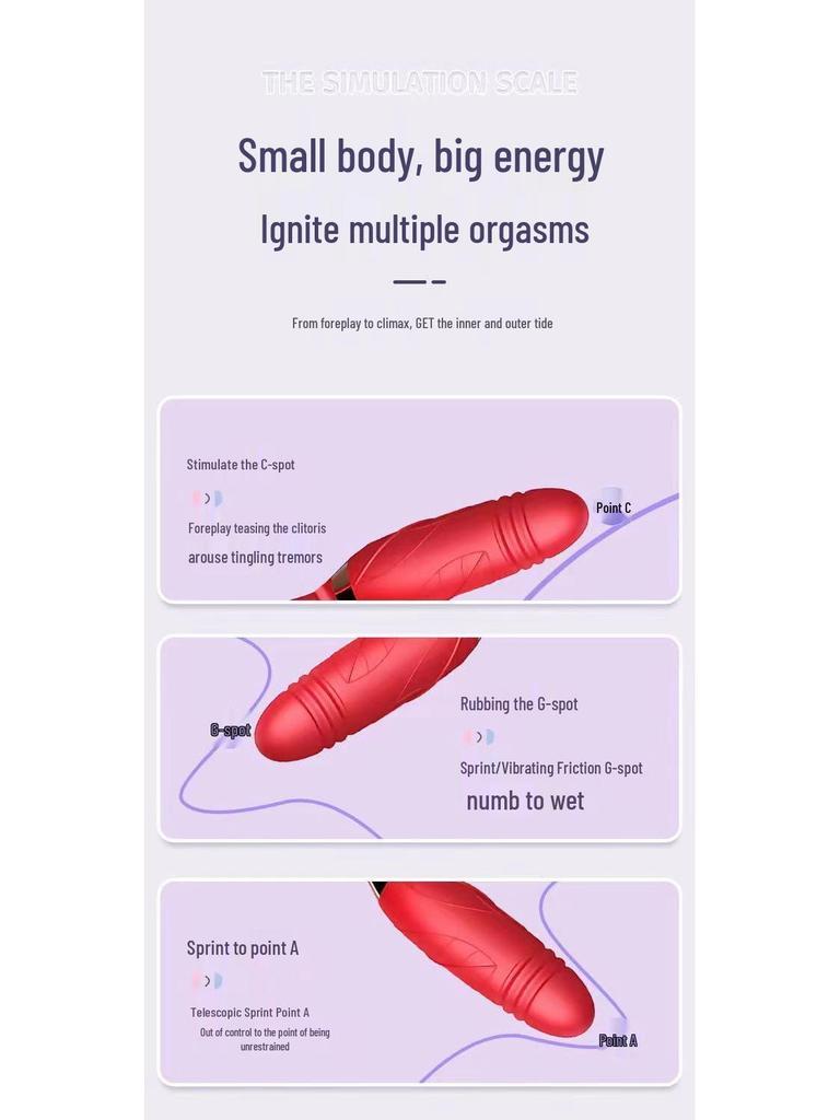 Dual-Head Gardenia Vibrator: Licking, Sucking, & Telescopic Features for Women's Pleasure