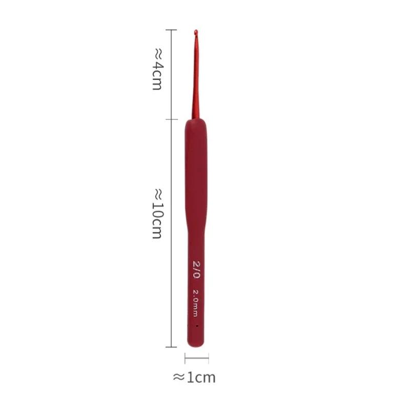 Metal Aluminum TPR Crochet Hooks Knitting Kit with Soft Handle for DIY Crafts