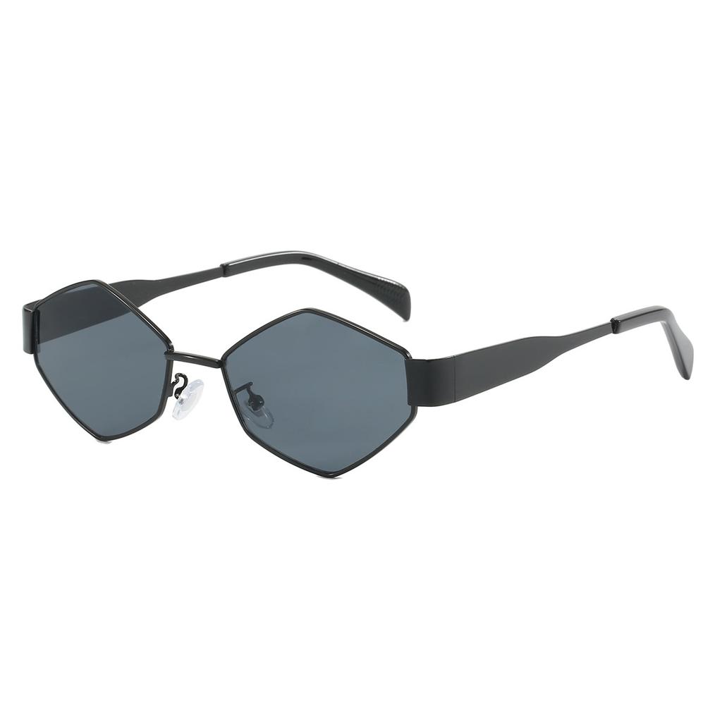 Trendy Polygonal Sunglasses for Women Luxury Brand Metal Small Frame Sun Glasses Ladies Classic Vintage Punk Eyewear Shades