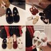French Fluffy Shoes for Women's Outer Wear 2025 Autumn and Winter New One-pedal Plush Mary Jane Doudou Single Shoes Cotton Shoes
