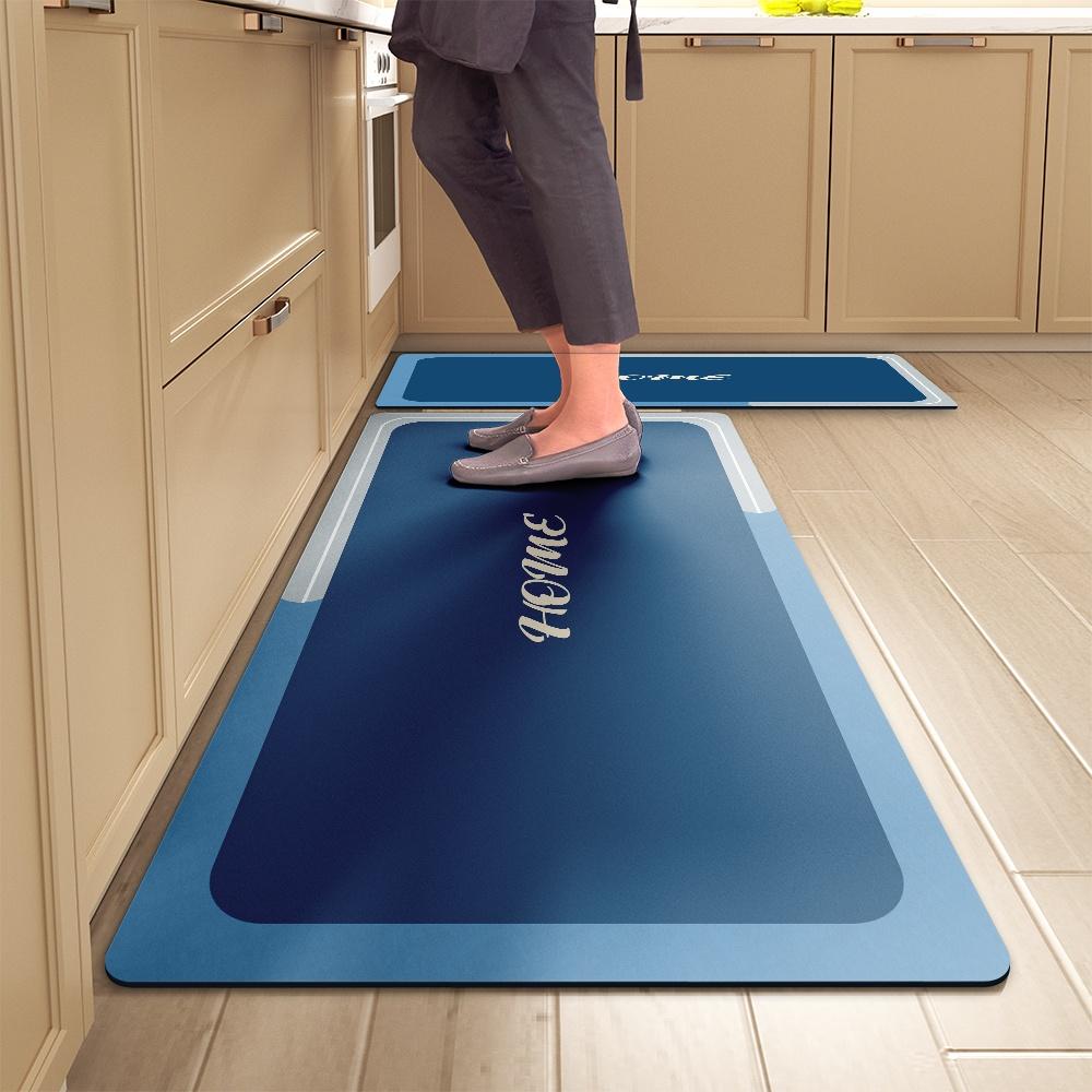 Kitchen Floor Mats Soft Waterproof Non-slip  Bathroom Entrance Foot Mats Household Long Strip Carpet Water-absorbent Floor Mats