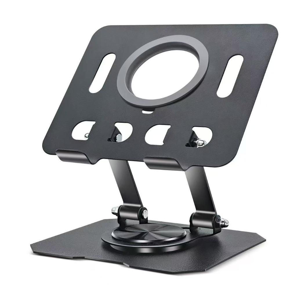 360° Rotatable Tablet Stand Aluminum Alloy Adjustable Desktop Stand Holder Foldable Desktop Lazy Bracket чёрный