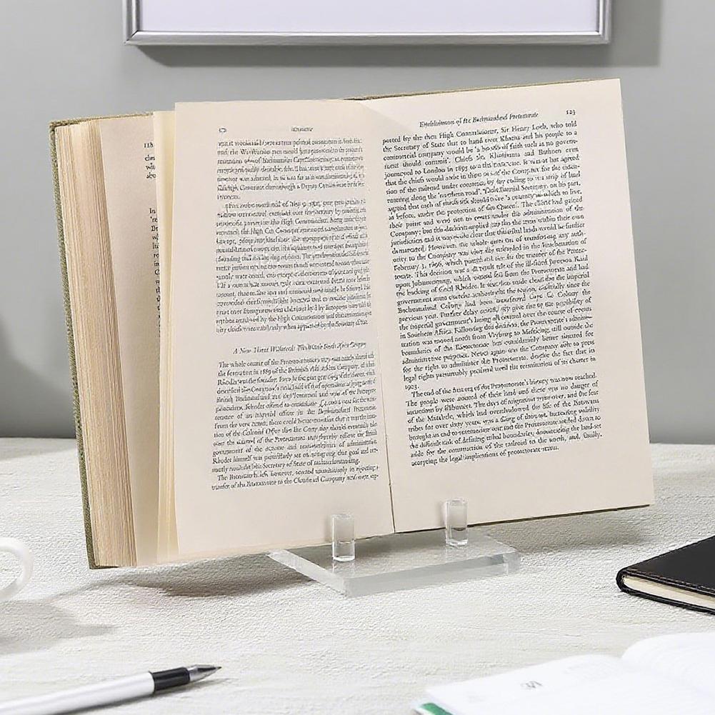 Compact Display Holder Acrylic Book Display Stand Birthday Events Clear Acrylic Construction Minimalistic Appeal Nonslip Pads