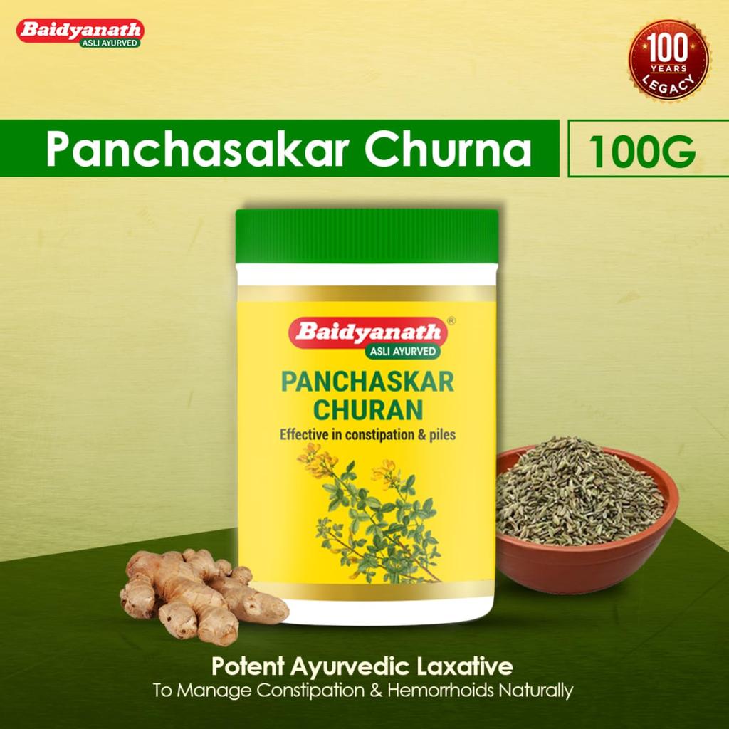 Baidyanath Panchasakar Churna 200g Ayurvedic Herbal Blend for Digestive Wellness and Natural Relief from Gas Bloating and Indigestion