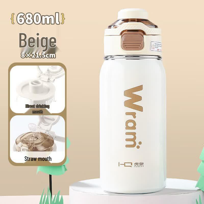 Qiwei 316 Stainless Steel Insulated Water Bottle with Straw