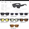2PCS New Men's Personality Minimalist Style Sunglasses Fashion Cool Retro Rectangle Glasses  Femino UV400